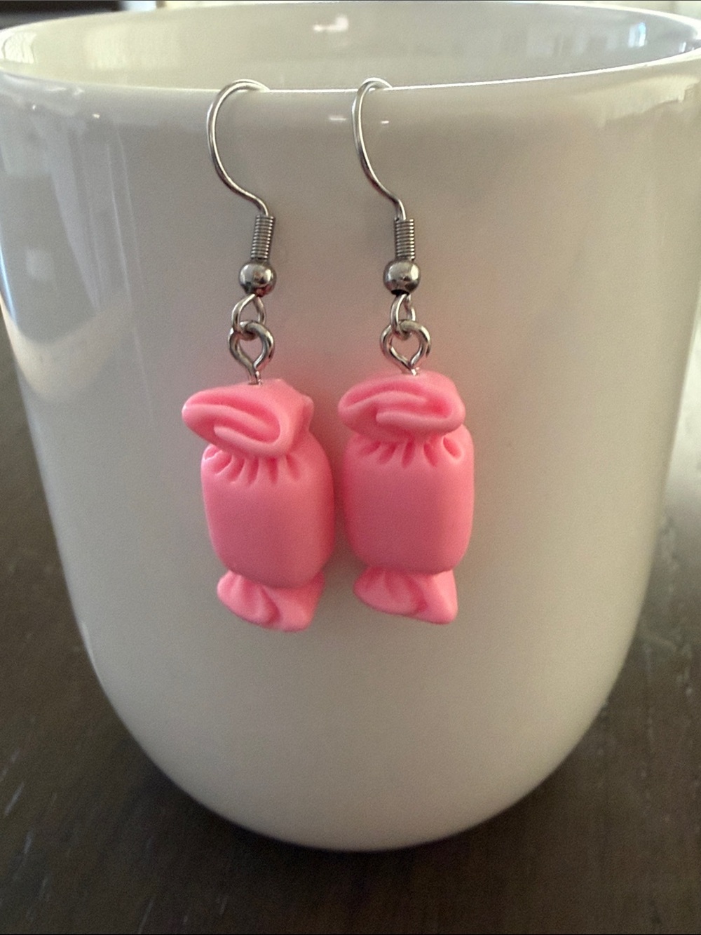 Pink Candy Drop Earrings